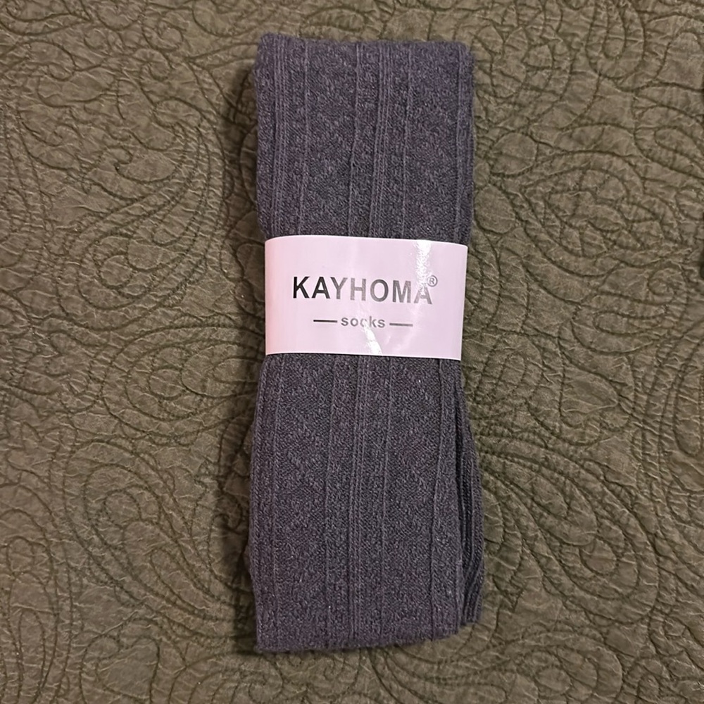 Thigh high socks - gray heather